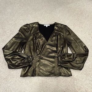 Express Gold Shimmery Dressy Top